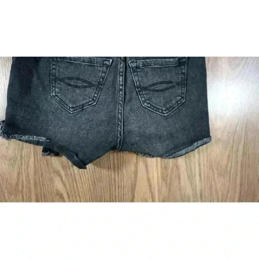 Abercrombie Kids Girls Black Denim Wrap-Front Skort, Size 7/8 - Picture 11 of 11
